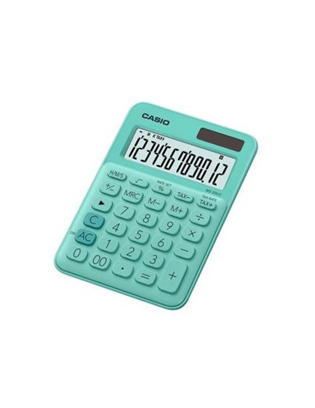 Calculadora de Secretaria Casio MS20UCGN Verde Claro12Digito