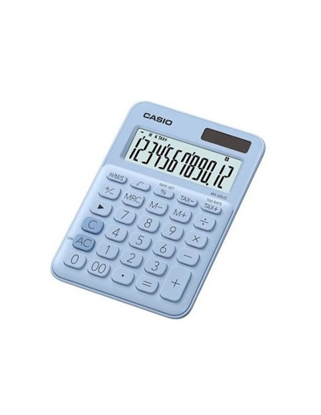 Calculadora de Secretaria Casio MS20UCLB Azul Claro12Digitos