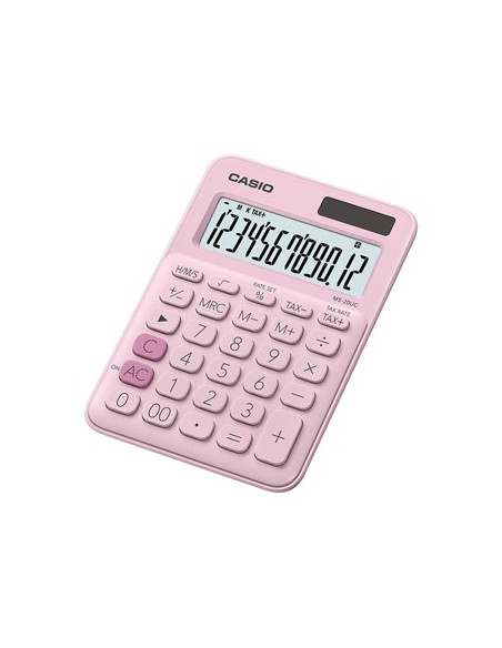 Calculadora de Secretaria Casio MS20UCPK Rosa 12 Digitos