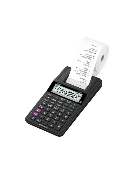 Calculadora de Secretaria Casio HR8RCE 12Dig - Preto