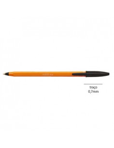 Esferografica Ball Point Fine BIC Orange Preto Cx 20un