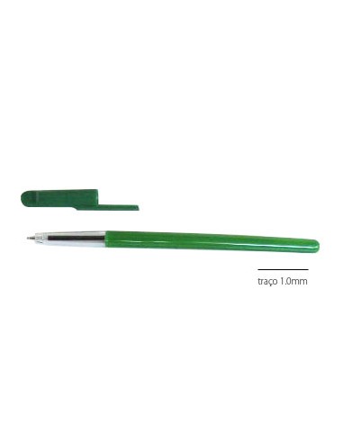 Esferográfica Ball Point 1mm Opaca Verde Cx 50 Un