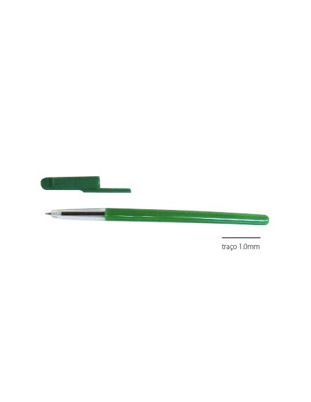 Esferográfica Ball Point 1mm Opaca Verde Cx 50 Un