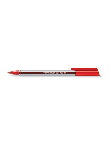 Esferografica Staedtler Ball 432M 0.45MM Cristal Vermelha 1u