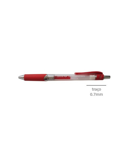 Esferografica Gel 0,7mm Retractil Vermelha 1 Uni