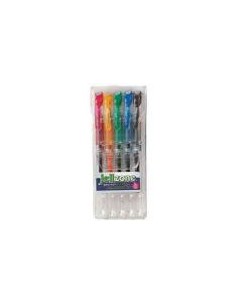 Esferografica Jell-Zone Gel 0,7mm 5 Cores Pvc Set