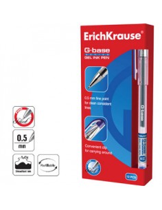 Esferográfica Gel EK GBase Azul Pack 12un