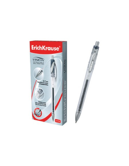 Esferografica Gel EK Vision 0,5 Preto - 1unid