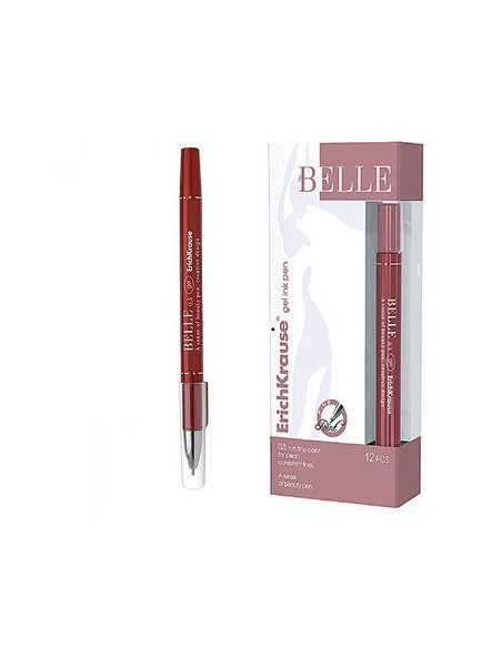 Esferografica Gel EK Belle 0,5mm Vermelho - 1unid