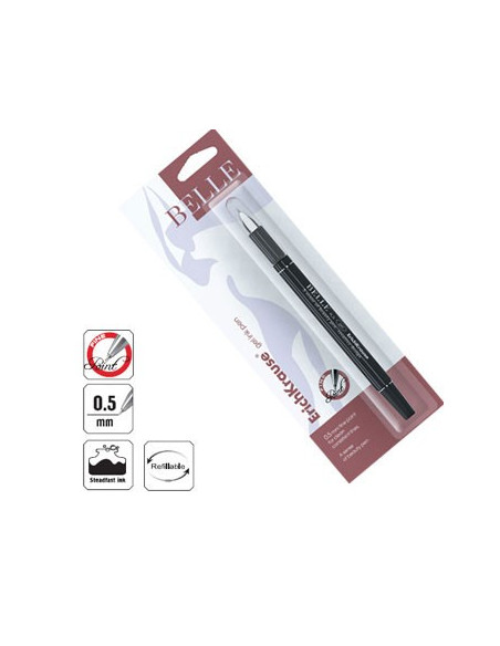 Esferografica Gel EK Belle 0,5mm Preto-Bister 1un