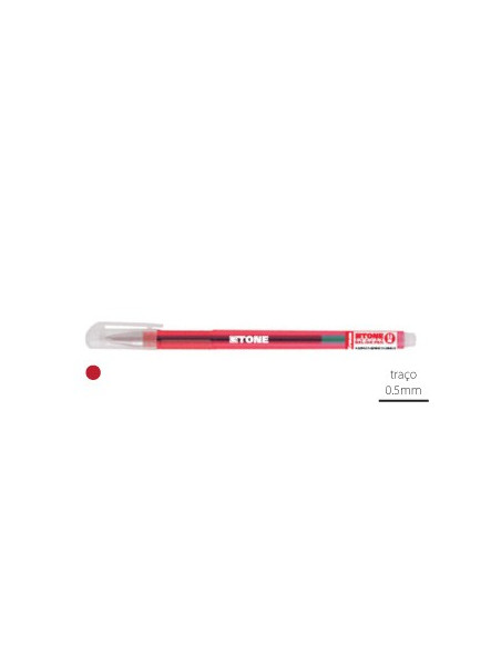 Esferografica Gel EK Gtone 0,5mm Vermelho - 1unid