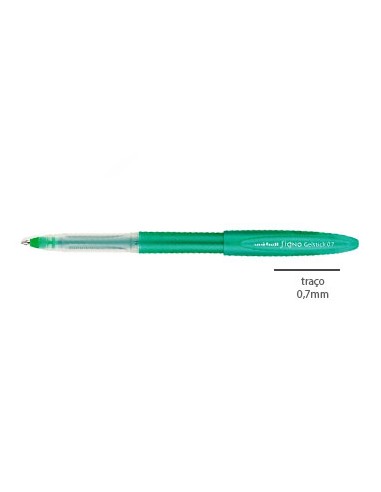 Esferografica Uni Ball Gelstick UM-170 0,7mm Verde Cx 12