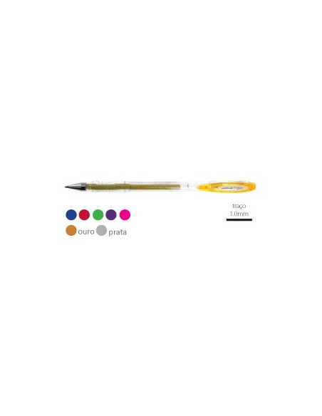 Esferográfica Uni UM120SP Signo Sparkling 1,0mm Ouro-1un