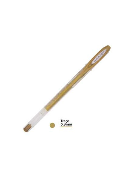 Esferografica Gel Uni UM120NM Signo NobleMetal 0.8mm Ouro-1u