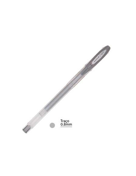 Esferografica Gel Uni UM120NM Signo NobleMetal 0.8mm Prata-1