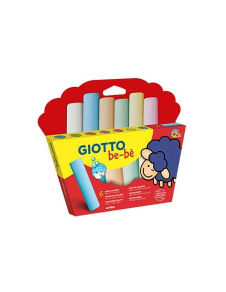 Giz Cores Sortidas Giotto Be-Be 6 cores