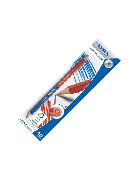 Lapis Bicolor Lyra Duo Medio (Azul/Vermelho) - 1un