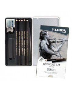 Lápis LYRA Rembrandt Set Carvão Cx Metal 11un