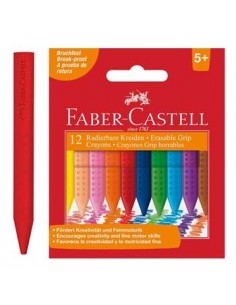 Lapis de Cera Faber-Castell Grip 12 Cores