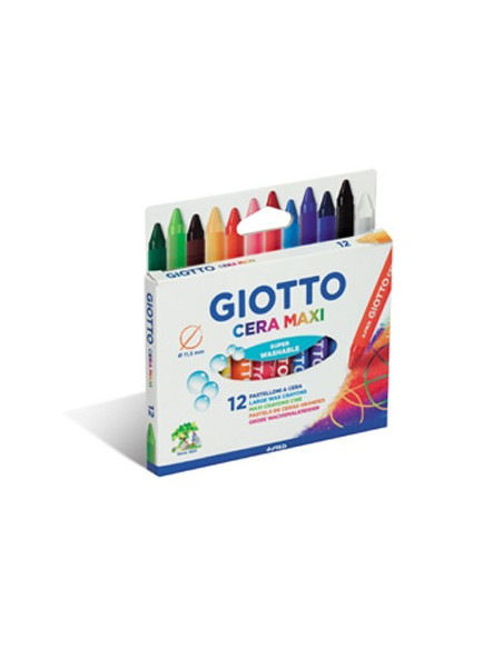 Lapis de Cera Giotto Maxi 12 Cores