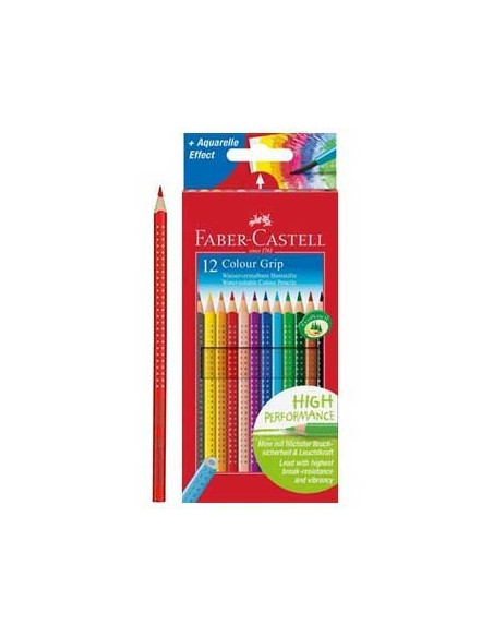 Lapis Cor 18cm Faber-Castell Grip Cx Cartao 12 Cores