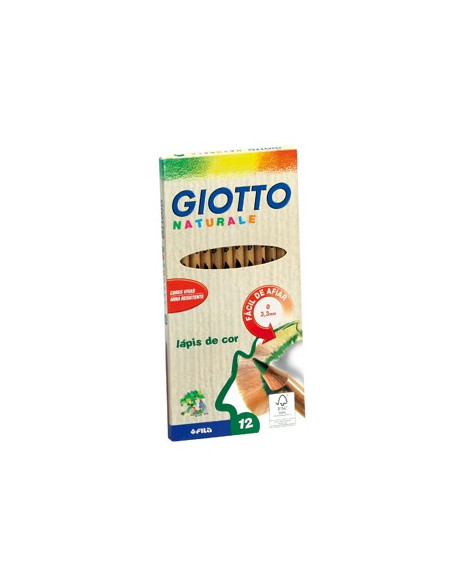 Lapis Cor 18cm Giotto Natural Cx Cartao 12un