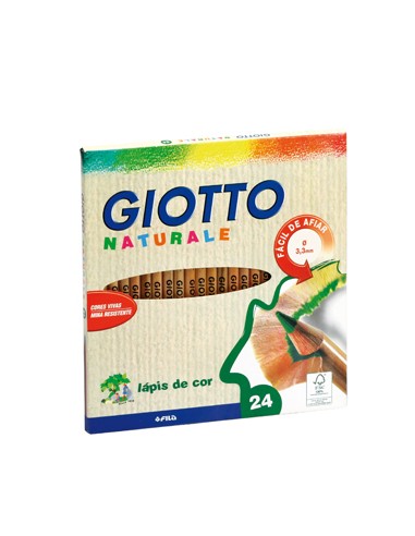 Lapis Cor 18cm Giotto Natural Cx Cartao 24un