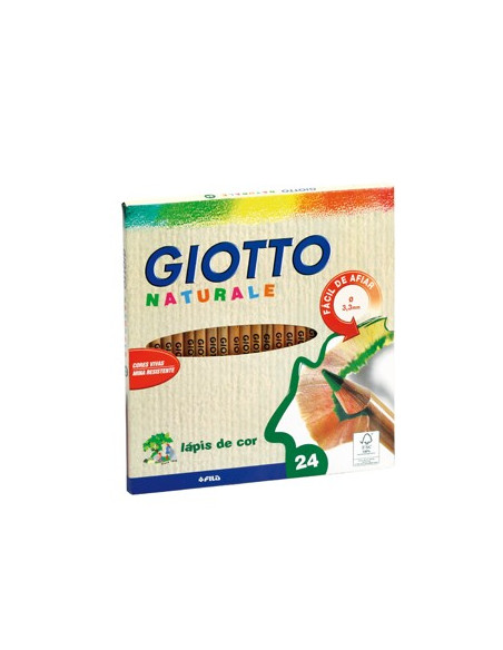 Lapis Cor 18cm Giotto Natural Cx Cartao 24un
