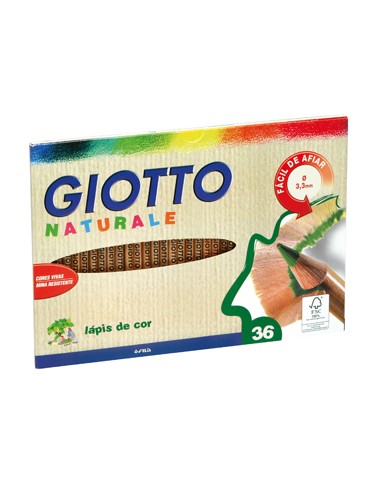 Lapis Cor 18cm Giotto Natural Cx Cartao 36un