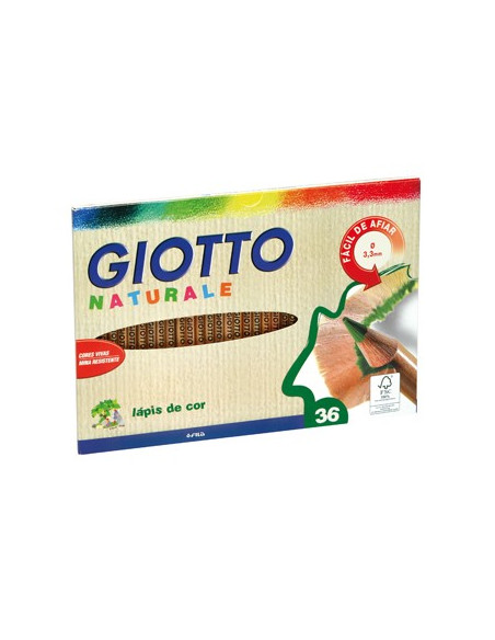Lapis Cor 18cm Giotto Natural Cx Cartao 36un