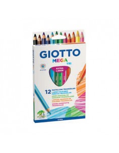 Lapis Cor 18cm Giotto Mega Tri Caixa 12un