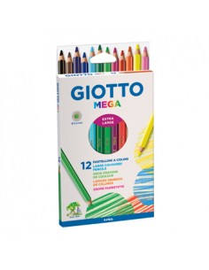 Lapis Cor 18cm Giotto Mega Cx Cartao 12un