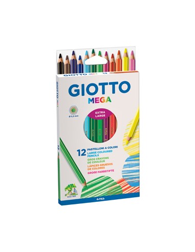 Lapis Cor 18cm Giotto Mega Cx Cartao 12un