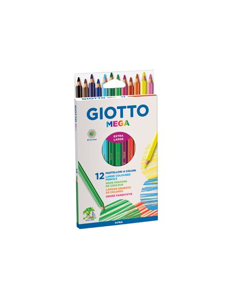 Lapis Cor 18cm Giotto Mega Cx Cartao 12un