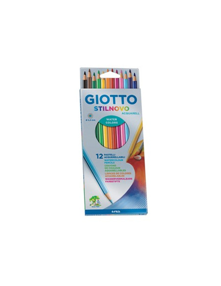 Lapis Cor 18cm Giotto Stilnovo Aguarela Cx Cartao 12un