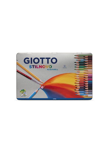 Lapis Cor 18cm Giotto Stilnovo Acquarell Cx Metal 36un