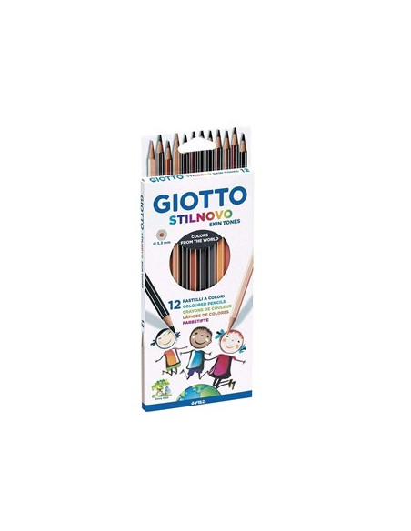Lapis Cor 18cm Giotto Stilnovo Skin Tones Cx Cartao 12un