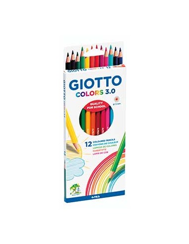 Lapis Cor 18cm Giotto Colors 3.0 Cx Cartao 12un