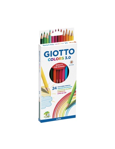 Lapis Cor 18cm Giotto Colors 3.0 Cx Cartao 24un