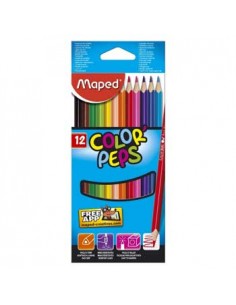 Lapis Cor Maped Peps Long (20cm) Cx Cartao 12un