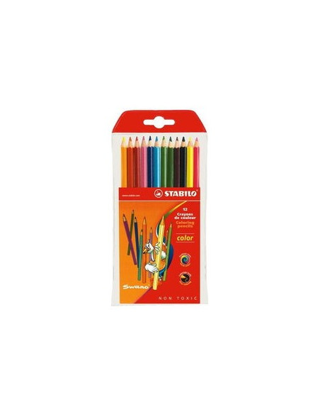 Lapis Cor 18cm Stabilo Color Carteira Plastica 12un
