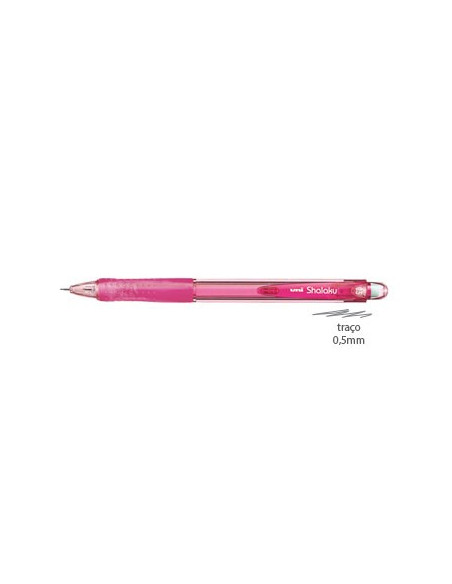 Lapiseira 0,5mm UNI Shalaku M5-100 Rosa- 1un