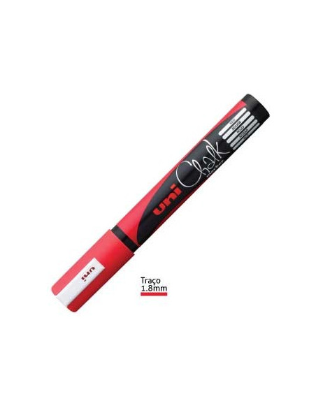 Marcador Resistente Uniball PWE5M ardosia 1,8mm Vermelho -1u