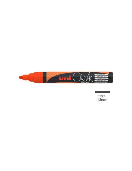 Marcador Resistente Uniball PWE5M ardosia 1,8mm Laranja Fluo