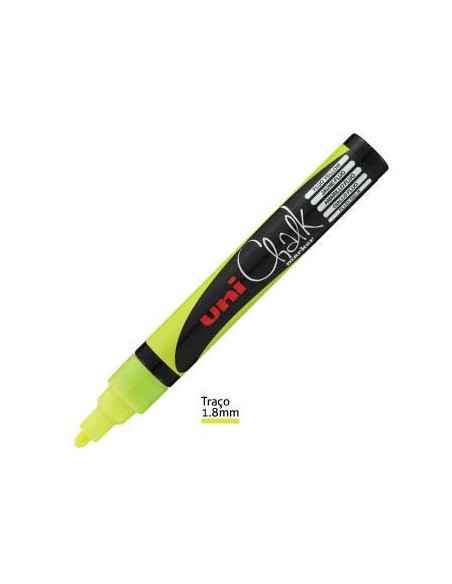 Marcador Resistente Uniball PWE5M ardosia 1,8mm Amarelo Flu