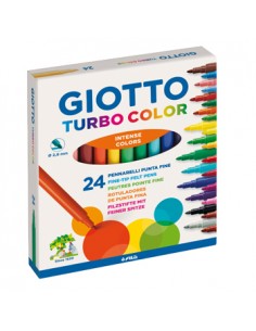 Marcador Feltro Giotto Turbo Color 24 Cores
