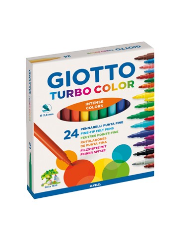 Marcador Feltro Giotto Turbo Color 24 Cores