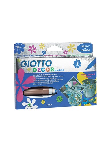 Marcador Pintura Giotto Decor Metal Cx 5 Cores Sortidas