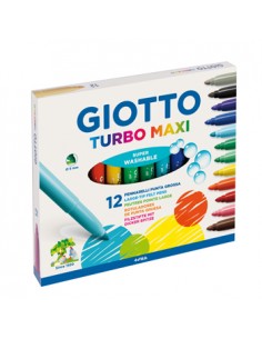 Marcador Feltro Giotto Turbo Maxi 12 Cores