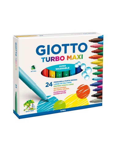 Marcador Feltro Giotto Turbo Maxi 24 Cores